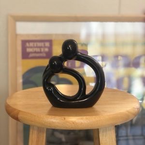 Retro 1999 Avery Creations Father Mother Baby Black Sculpture